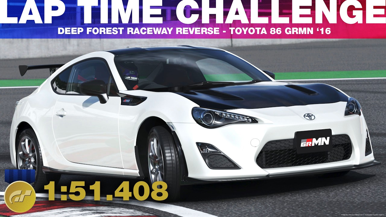 Gran Turismo 7 Lap Time Challenge - Deep Forest Raceway Reverse - Toyota 86 GRMN '16