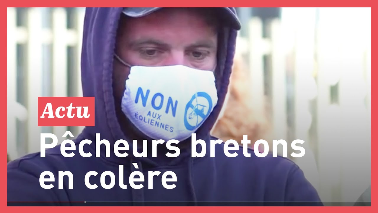 Les pêcheurs bretons mobilisés contre le projet d'éoliennes en mer