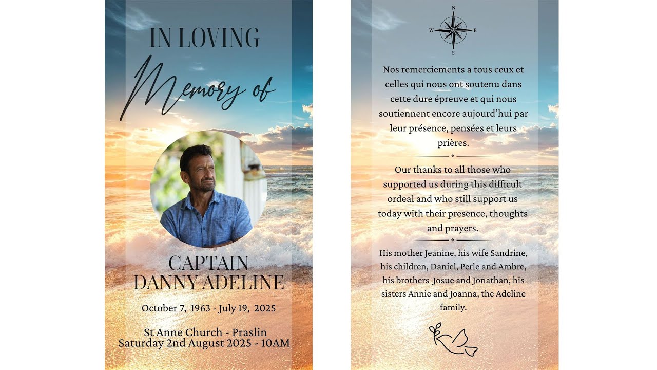 In Loving Memory Of Captain Danny Adeline