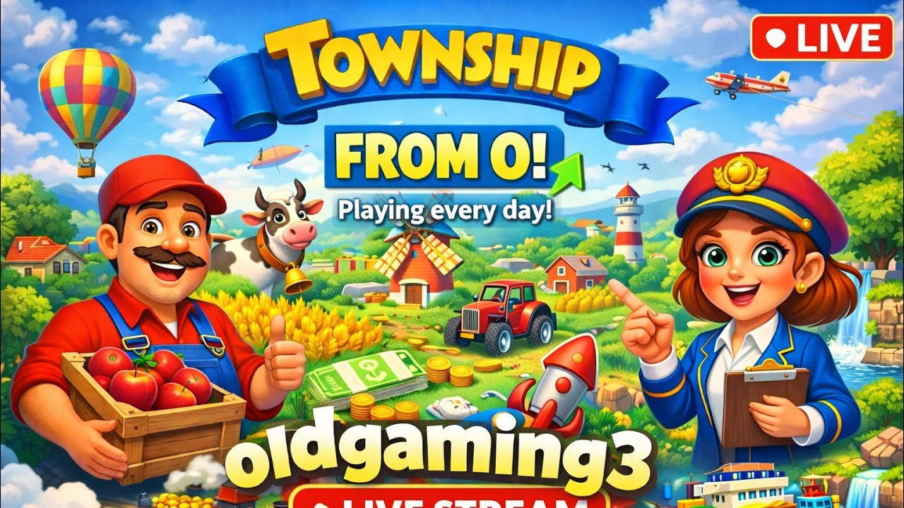 township game play with oldgaming3 channel #farming