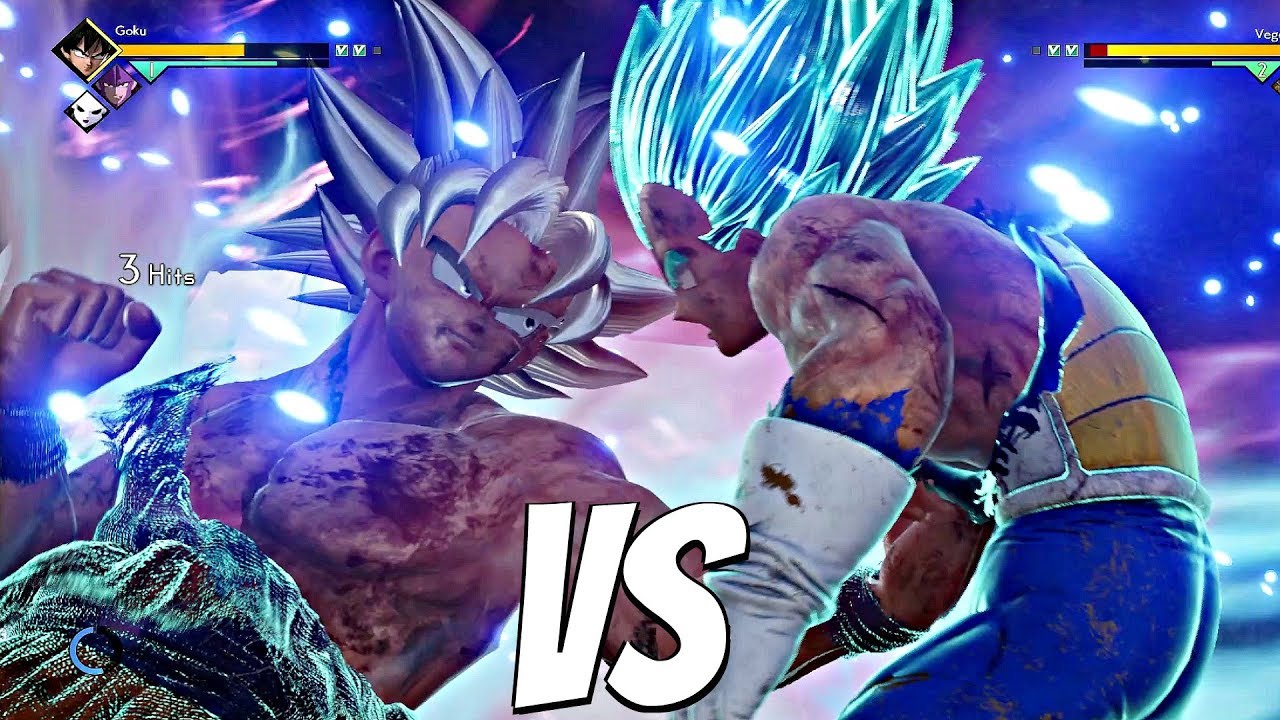 Goku Mastered Ultra Instinct vs SSB Vegeta 1vs1 Gameplay (Full HD) JUMP FORCE