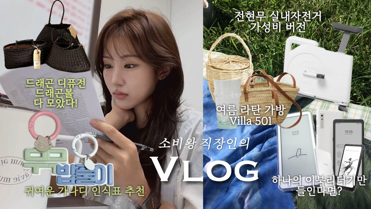 직장인 브이로그 | 🛍️ 드래곤디퓨전 산타크로체 빅 | 첫 이북리더기 구매..?🤑 | 렛홈실내자전거 | 개모차 추천 |맨날 맨날 일하는.. 영상