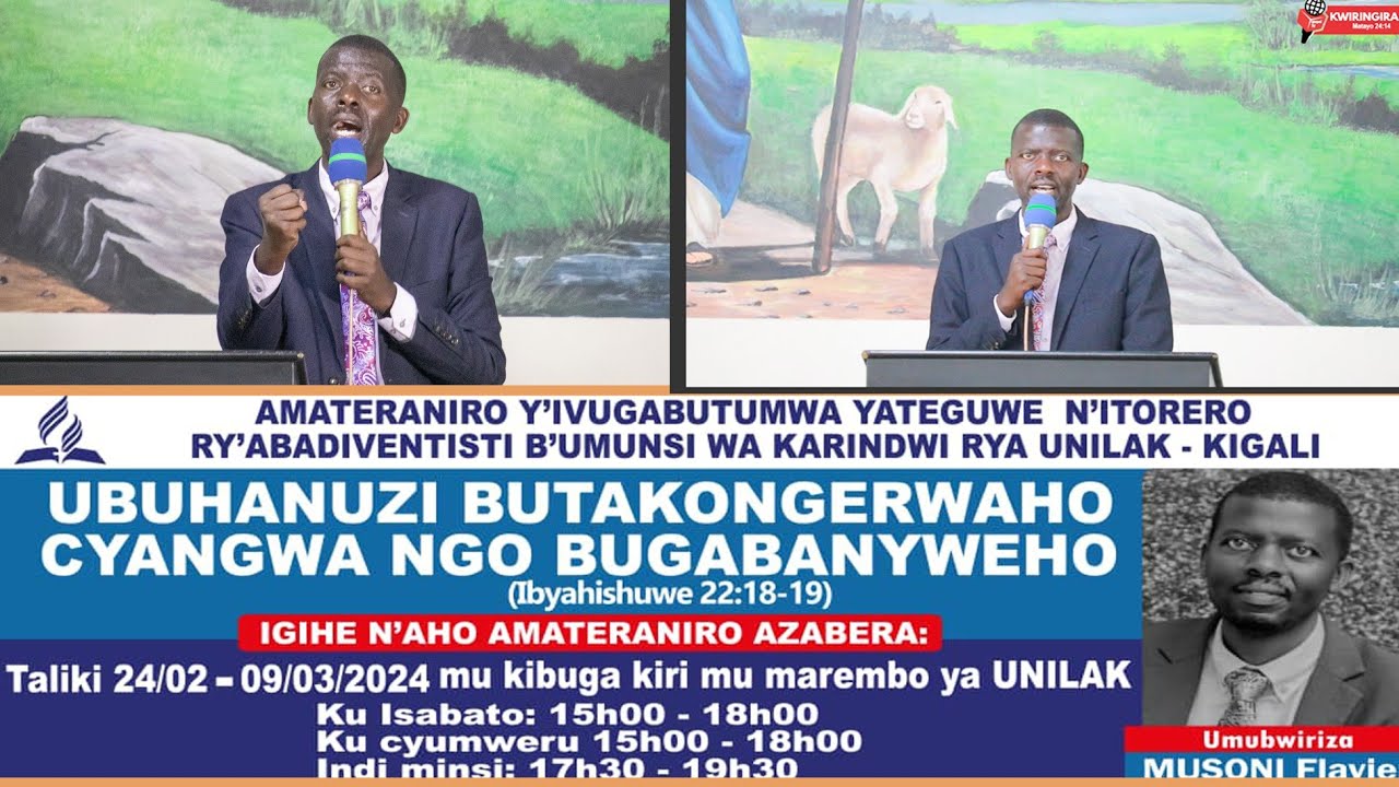 IKIGISHO: “WANDITSWE MU GITABO CY’IMANA CY’UBUGINGO CG URI MU CY’ABANYAMYENDA?- MUSONI FLAVIEN ”