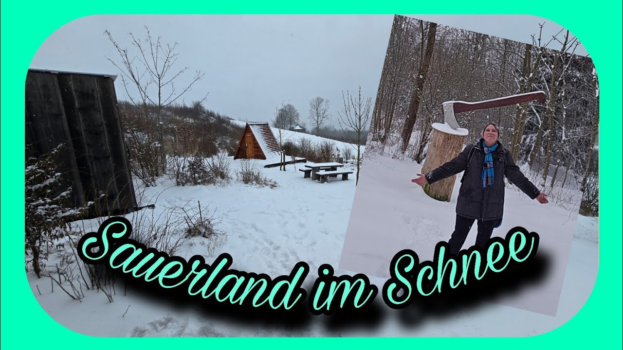 Schnee im Sauerland  / Tour in Brilon ⛄/ Trekkingplatz Himmelsnah /Abbruch/ Community-Mikro-Treffen?
