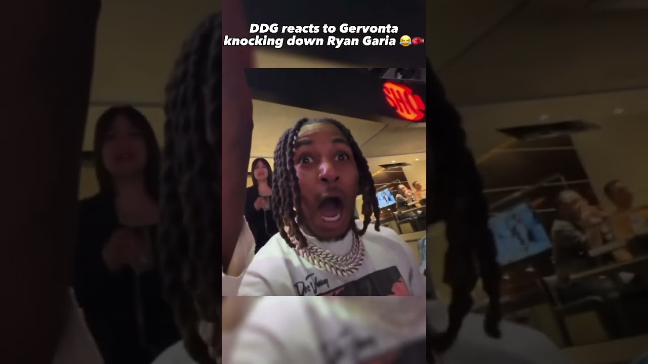 DDG reacts to Gervonta Knocking Ryan Garcia down 😳🥊 #ddg #viral #trending #shorts  #davisgarcia