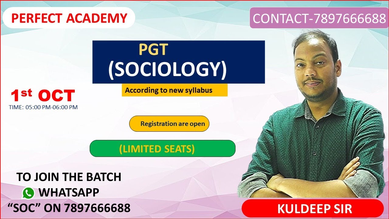 PGT Sociology Online Classes