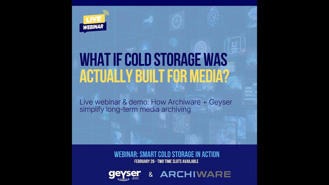 Smart Cold Storage in Action with Geyser Data & Archiware P5 Archive US