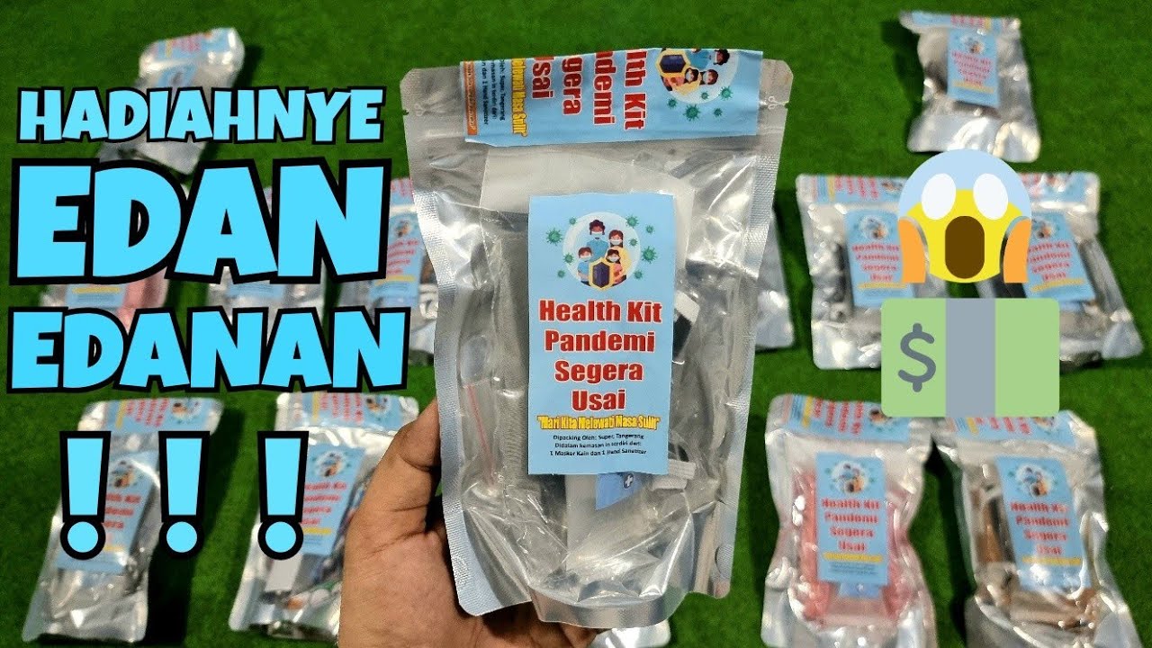 WOW!!! HADIAHNYE BEJIBUN EDAN2AN!!! UNBOXING MASKER & HAND SANITIZER BERHADIAH UANG