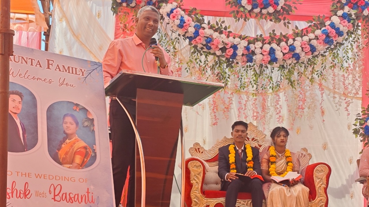 Ashok weds Basanti Marriage Reception service Re. Niranjan Turuk