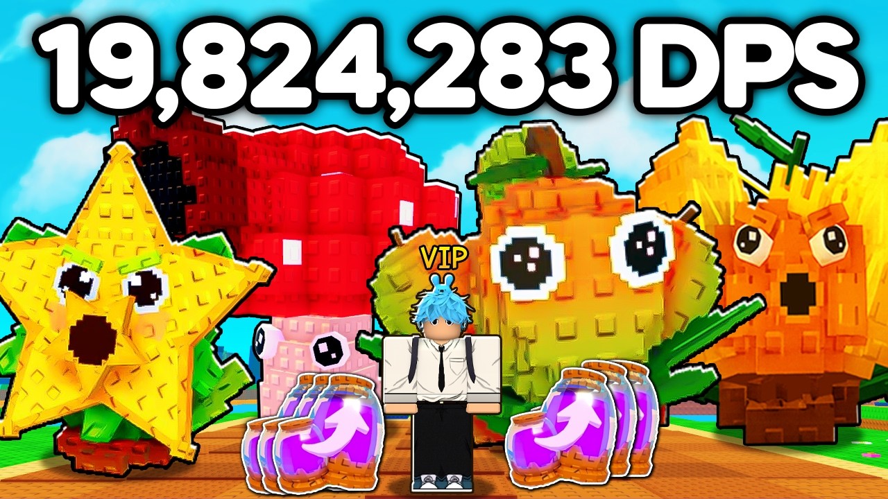 Bắt Đầu Lại Với Size Position Trồng Khu Vườn KHỔNG LỒ TRIỆU DAME Trong Plants Vs Brainrot | Roblox