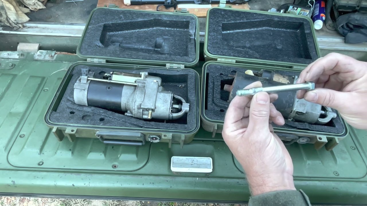 6.2/6.5 Direct Drive and Reduction Drive Starter Motor Comparison and Support Bracket Differences.