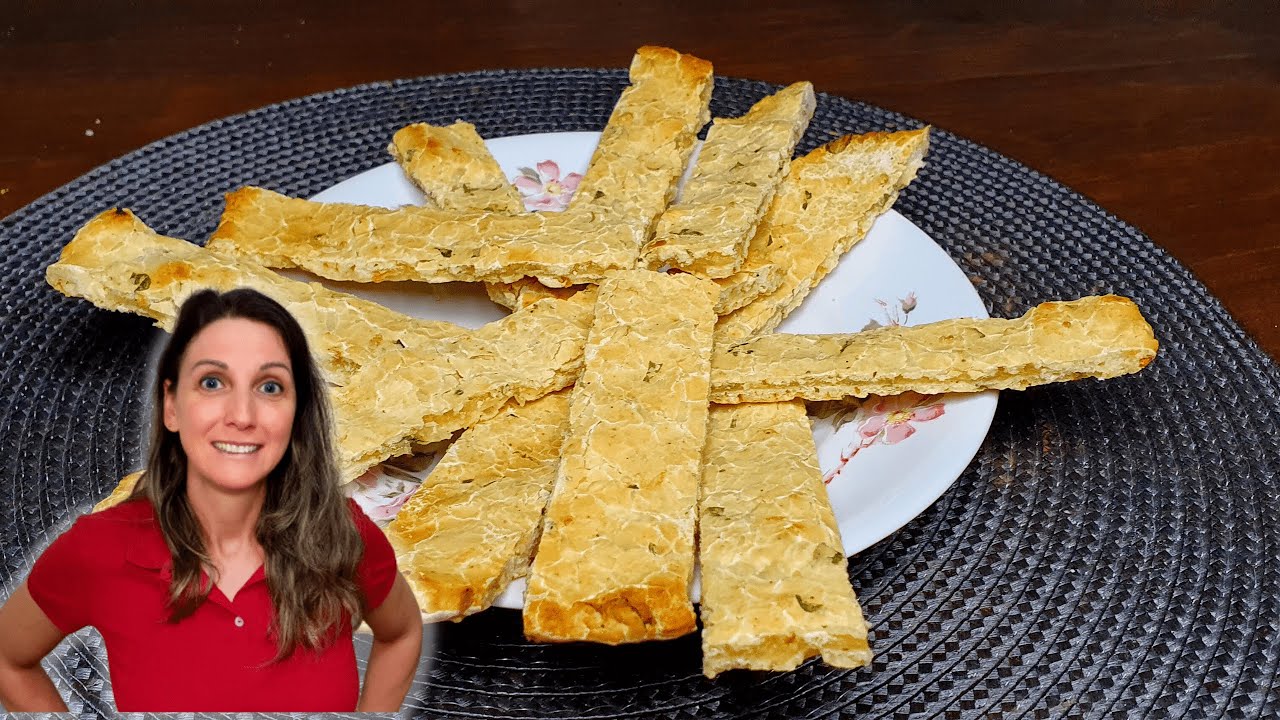 como fazer PALITOS DE ALHO ❗ receita fitness 🏋 SEM GLÚTEN ... LANCHE SAUDÁVEL... fácil de fazer!!