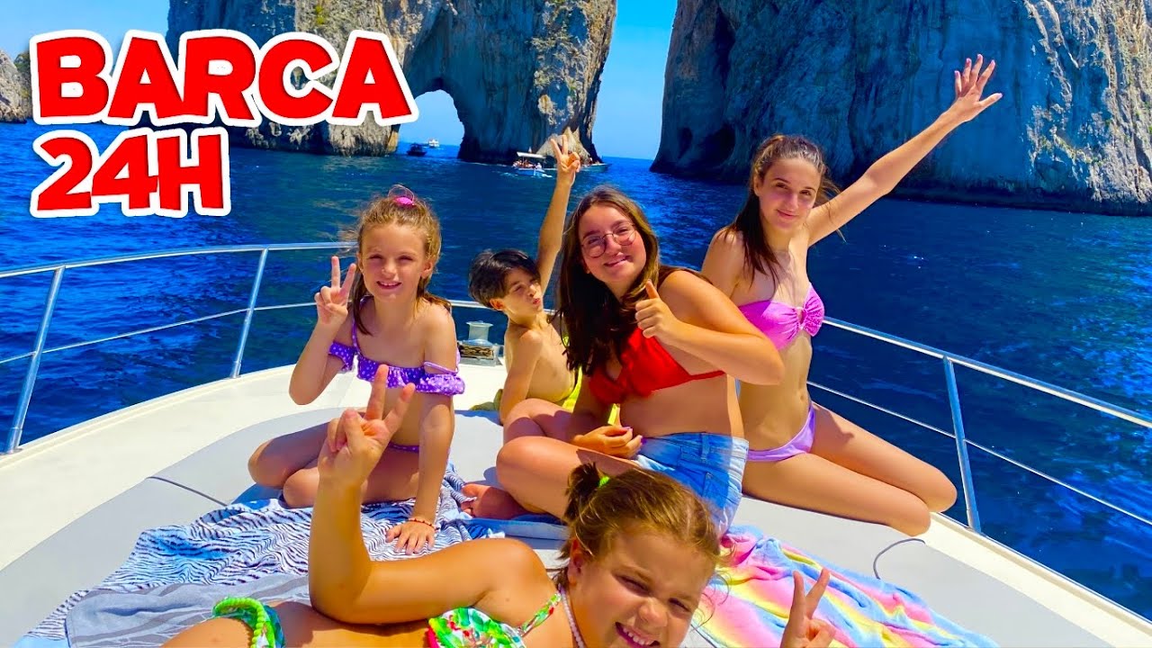 VLOG in VACANZA 24 ORE in BARCA con i NOSTRI CUGINETTI
