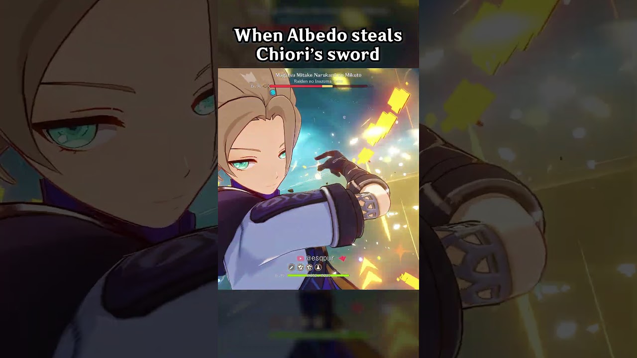 WHEN ALBEDO STEALS CHIORI'S SWORD