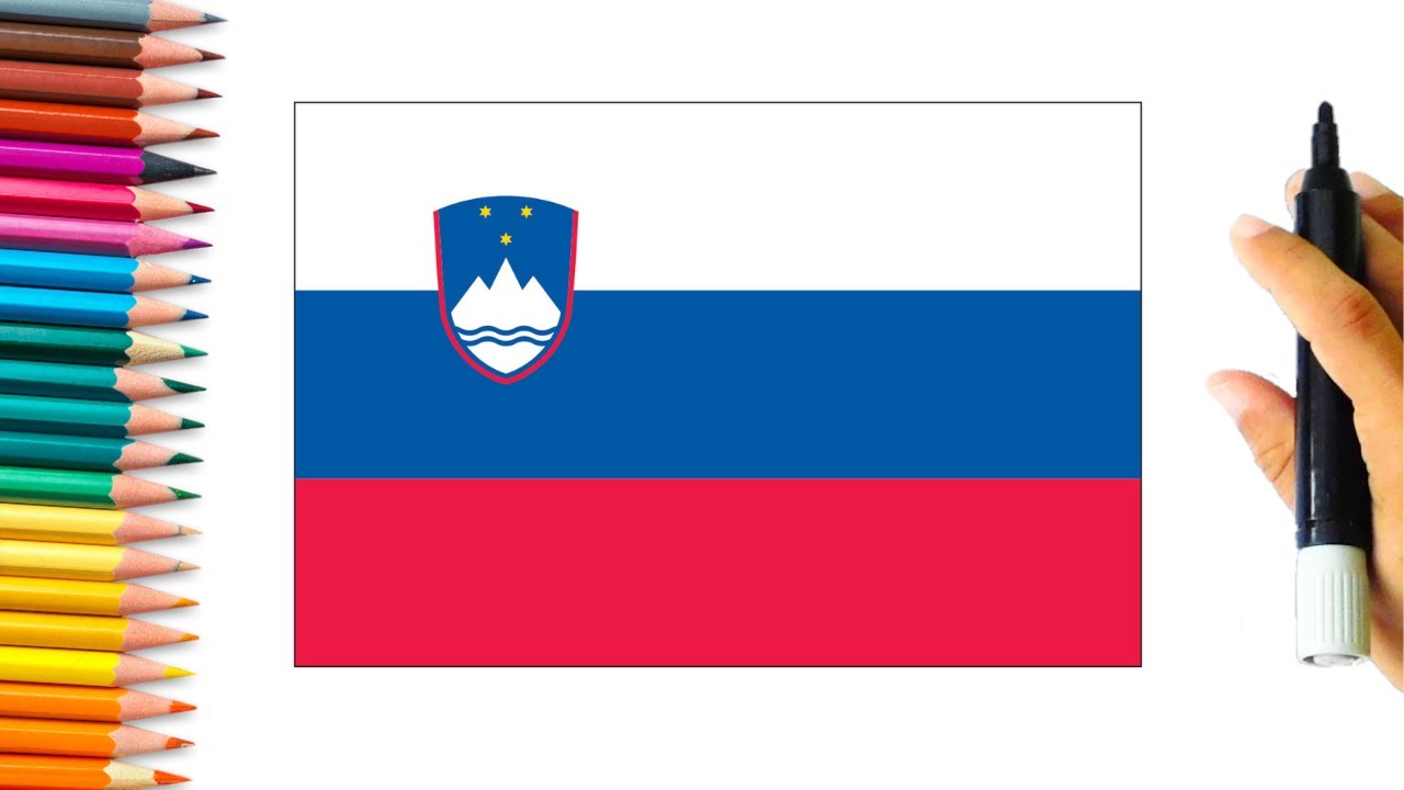 Slovenia flag drawing / How to draw Slovenia National Flag