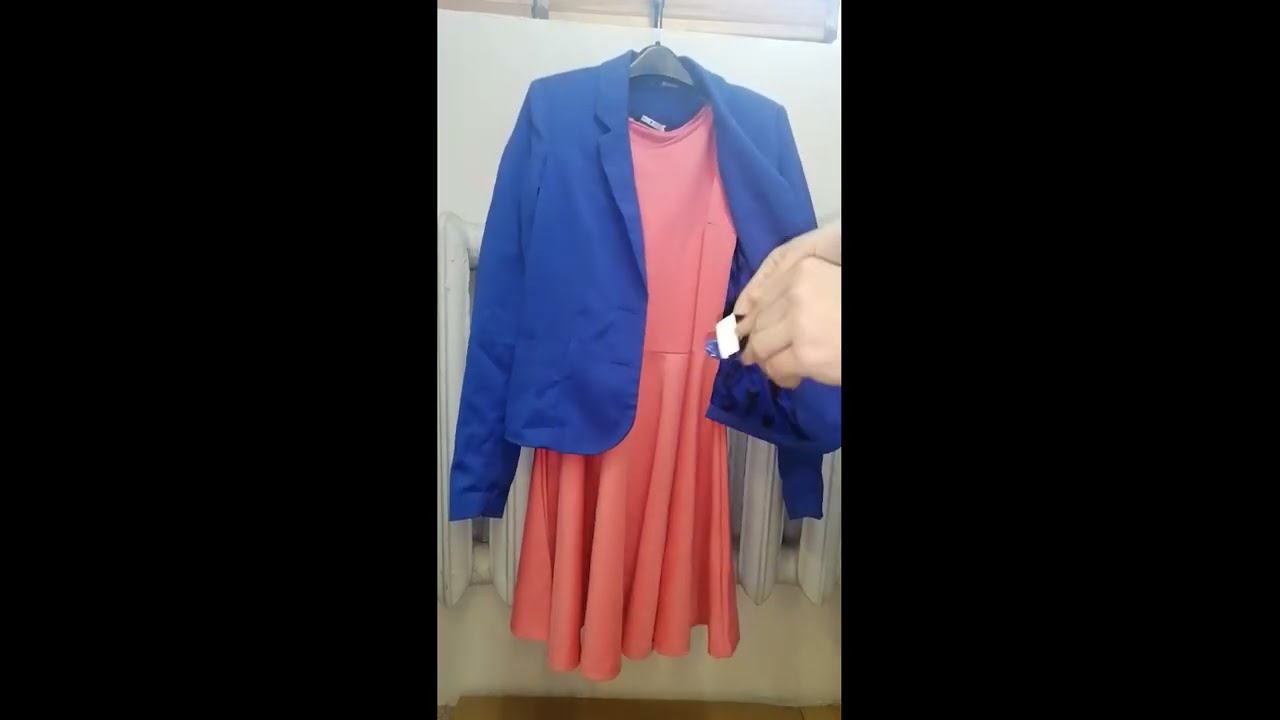 Ripping dress and blue jacket