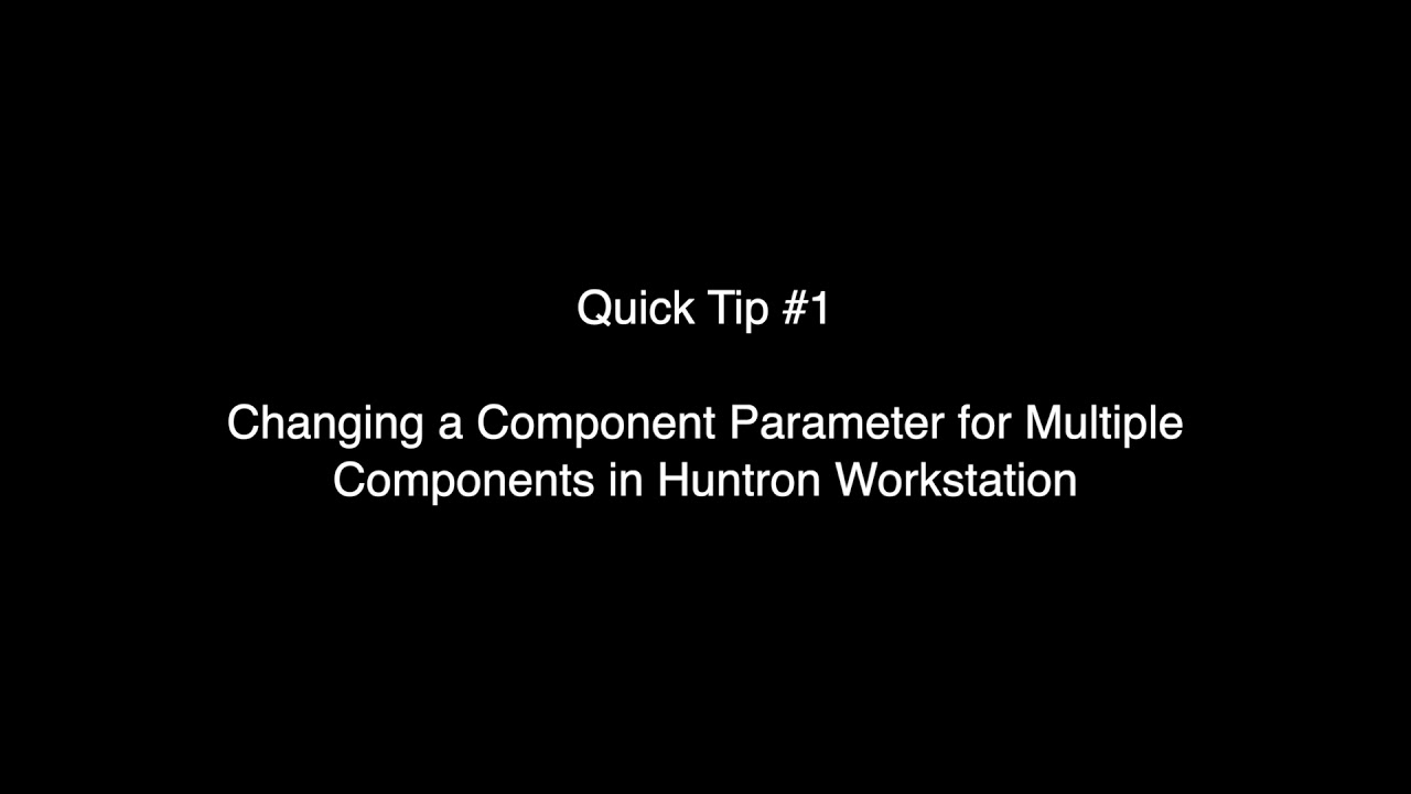 Quick Tip #1 - How to Change a Component Setting on Multiple Components in Huntron Workstation