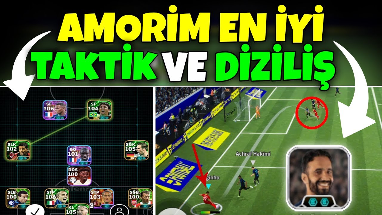 EN İYİ A&Ccedil;IKTA DİZİLİŞİ VE BAĞLANTI OYUNU RUBEN AMORİM 🔥 eFootball 2026 Mobile
