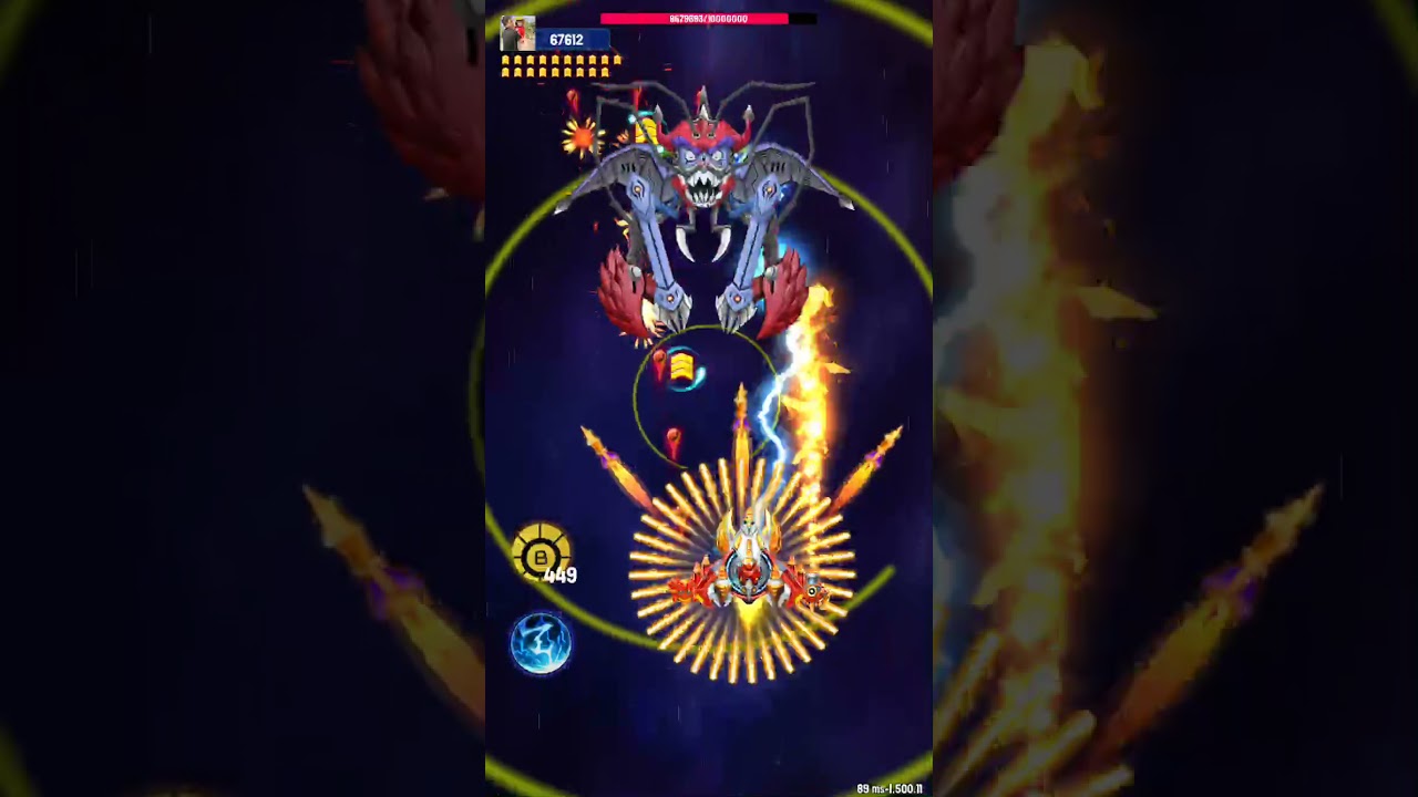 Space shooter boss guild 1 vs Zeus - bắn ruồi chiến boss bang 1 bằng Thần Sấm
