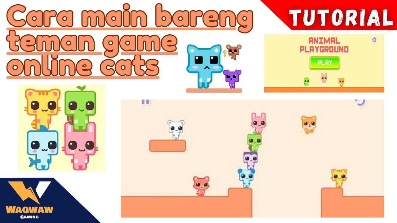 Tutorial Cara Main Bareng Pico Park, Online Cats, Animal Playground #tutorial