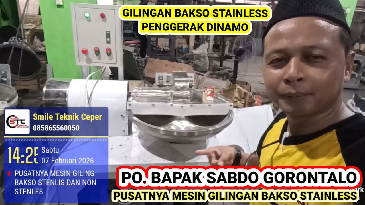 MESIN GILINGAN DAGING BAKSO STAINLESS PENGGERAK DINAMO UNTUK BUKA USAHA | Mesin Bakso #gilinganbakso
