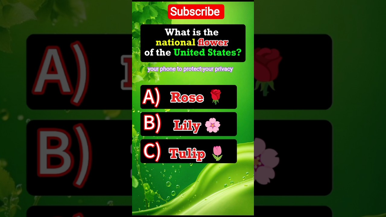 Do you know? #usaquiz #nationalflower #quiztime #usanationalflower #quizhub