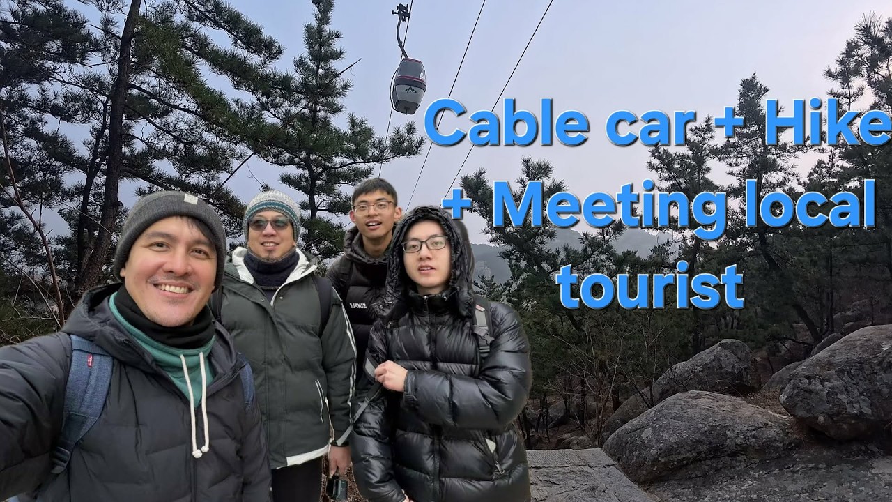 From Cable Car to Mountain Trails | Hiking Laoshan and Meeting Local Tourist