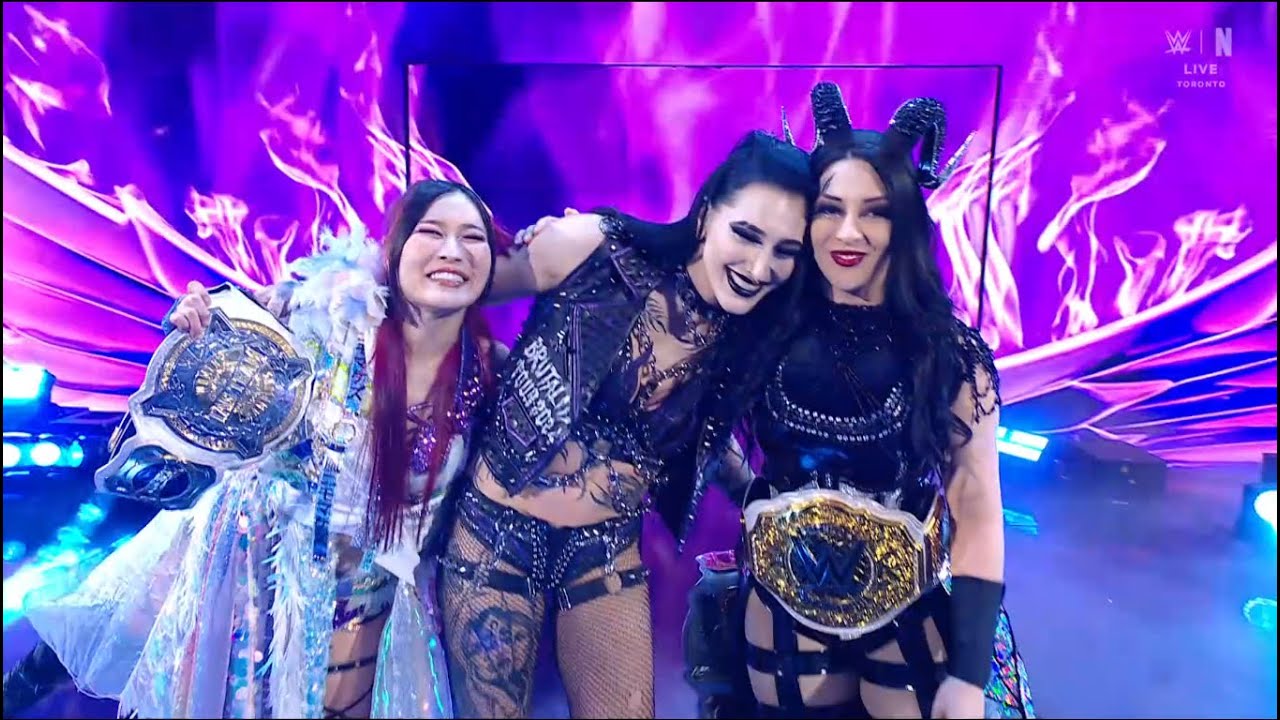Rhea Ripley, Stephanie Vaquer & Iyo Sky Entrance | WWE RAW 1/26/2026