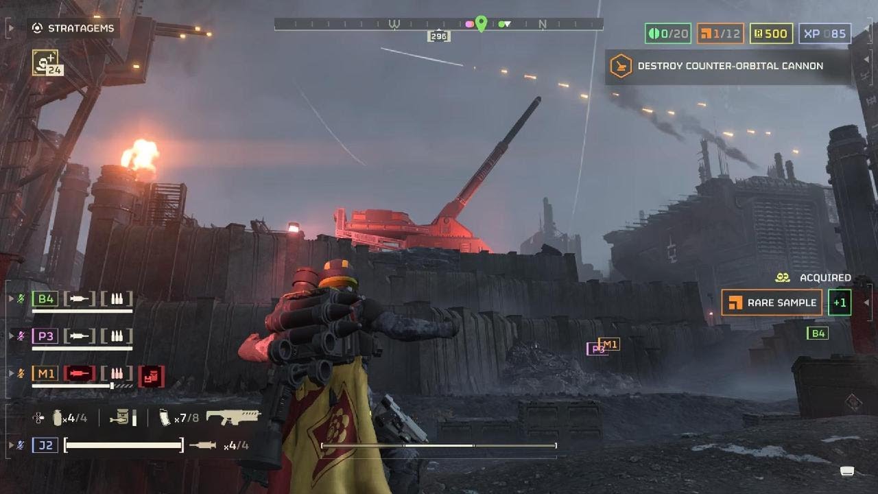 Helldivers 2 Casual gameplay: Cyberstan Destroy Orbital Cannon Bots