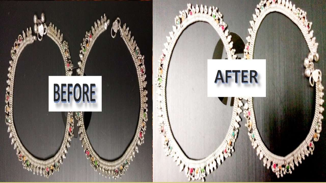 DIY How I clean my silver anklets from dull to shine