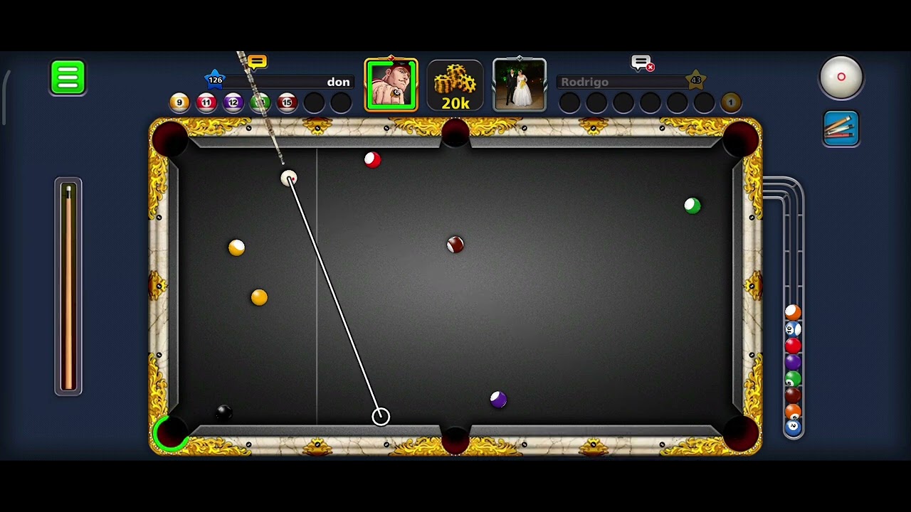 don vs Rodrigo  8 ball pool game play! 20,000 win. 😇🙂🙃😉#pool1 #8ballpool #games #poolkingpower 