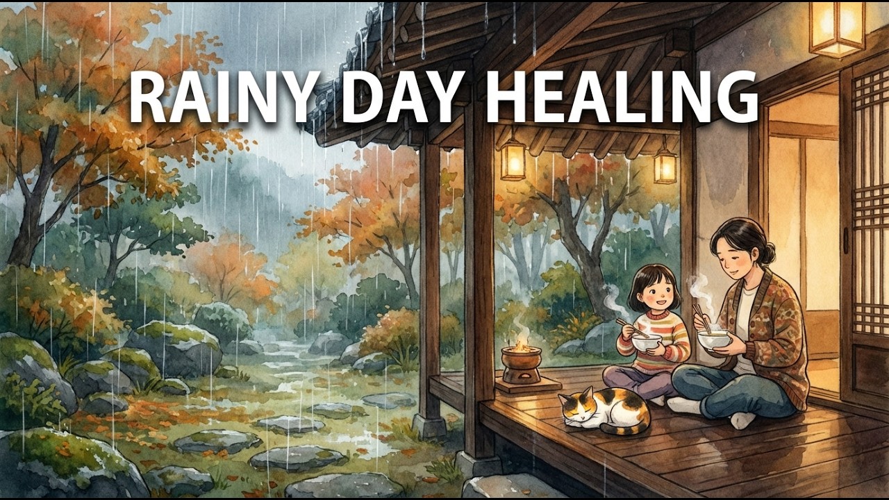 Rainy Day Kimchi Stew | Ghibli ASMR Cooking in a Traditional Hanok