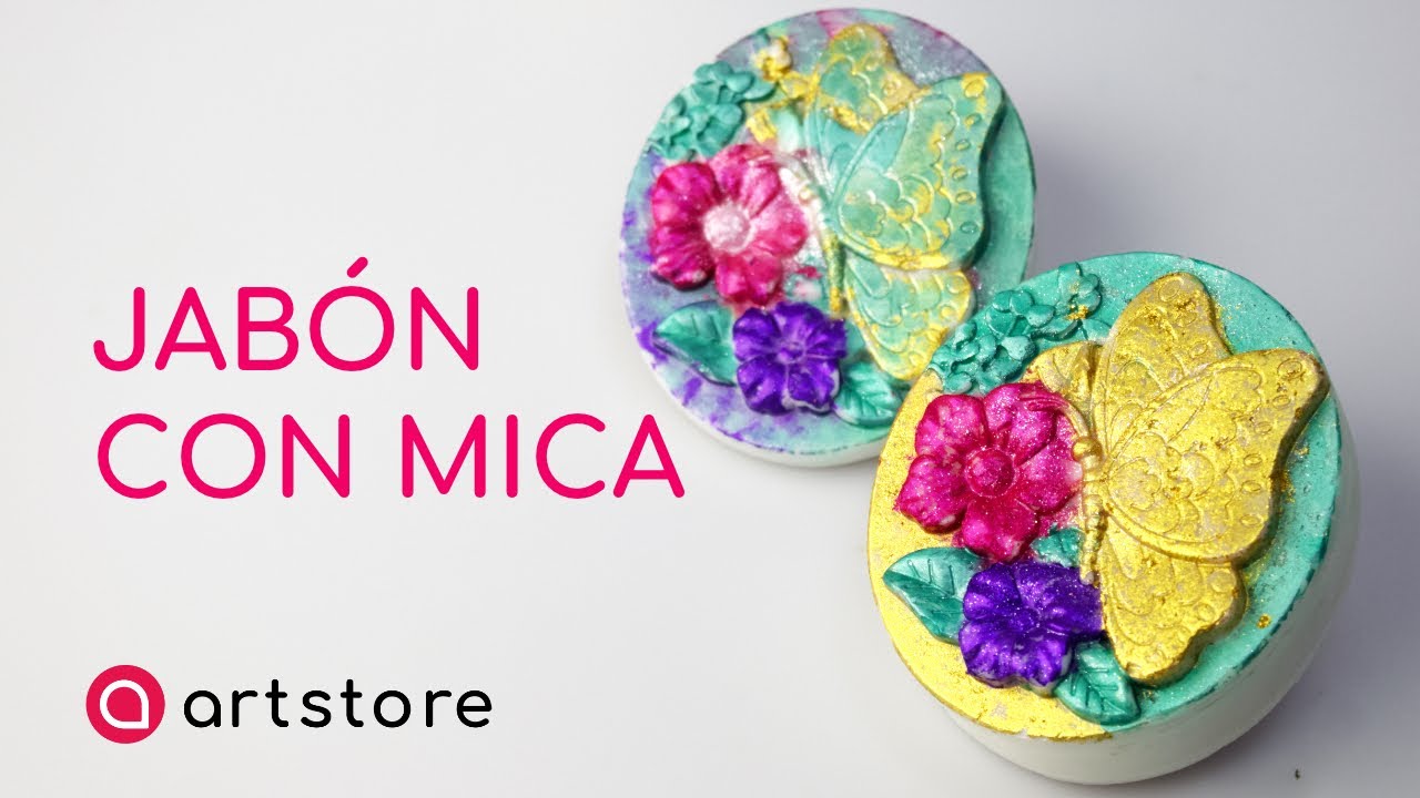 COMO PINTAR un Jabon de Glicerina con MICA