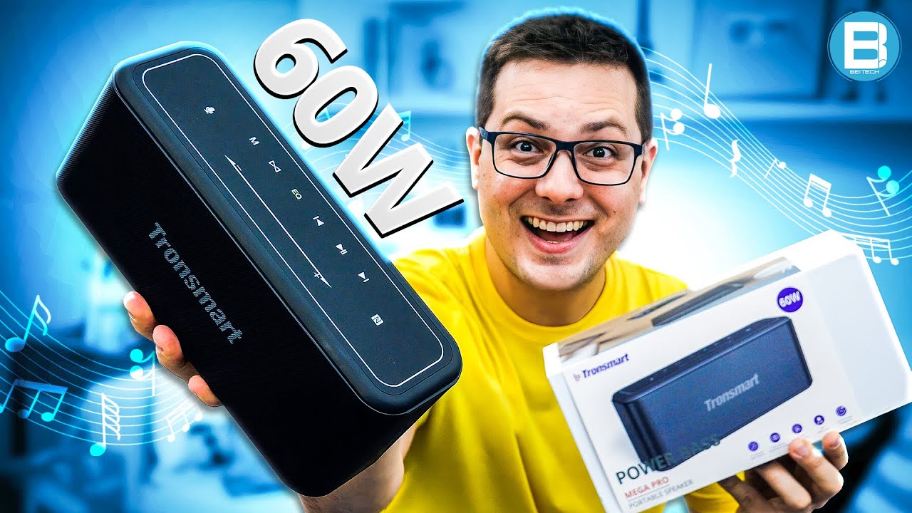 Uma caixa MUITO POTENTE! Tronsmart Mega Pro 60W! Pra NÃO FALTAR som em NENHUM LUGAR!