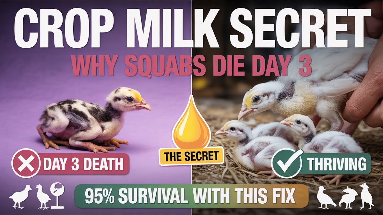 The Crop Milk Secret: Why Your Squabs Die at Day 3 (Breeder's Fix)