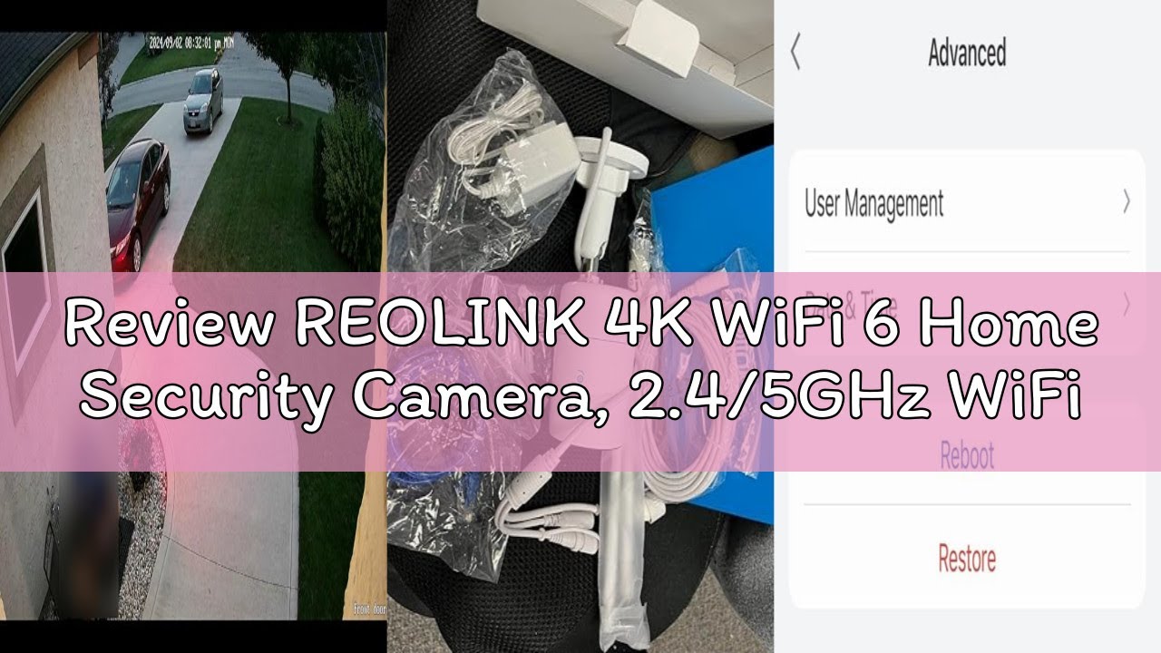 Review REOLINK 4K WiFi 6 Home Security Camera, 2.4/5GHz WiFi Security Camera Outdoor, Plug in Camera