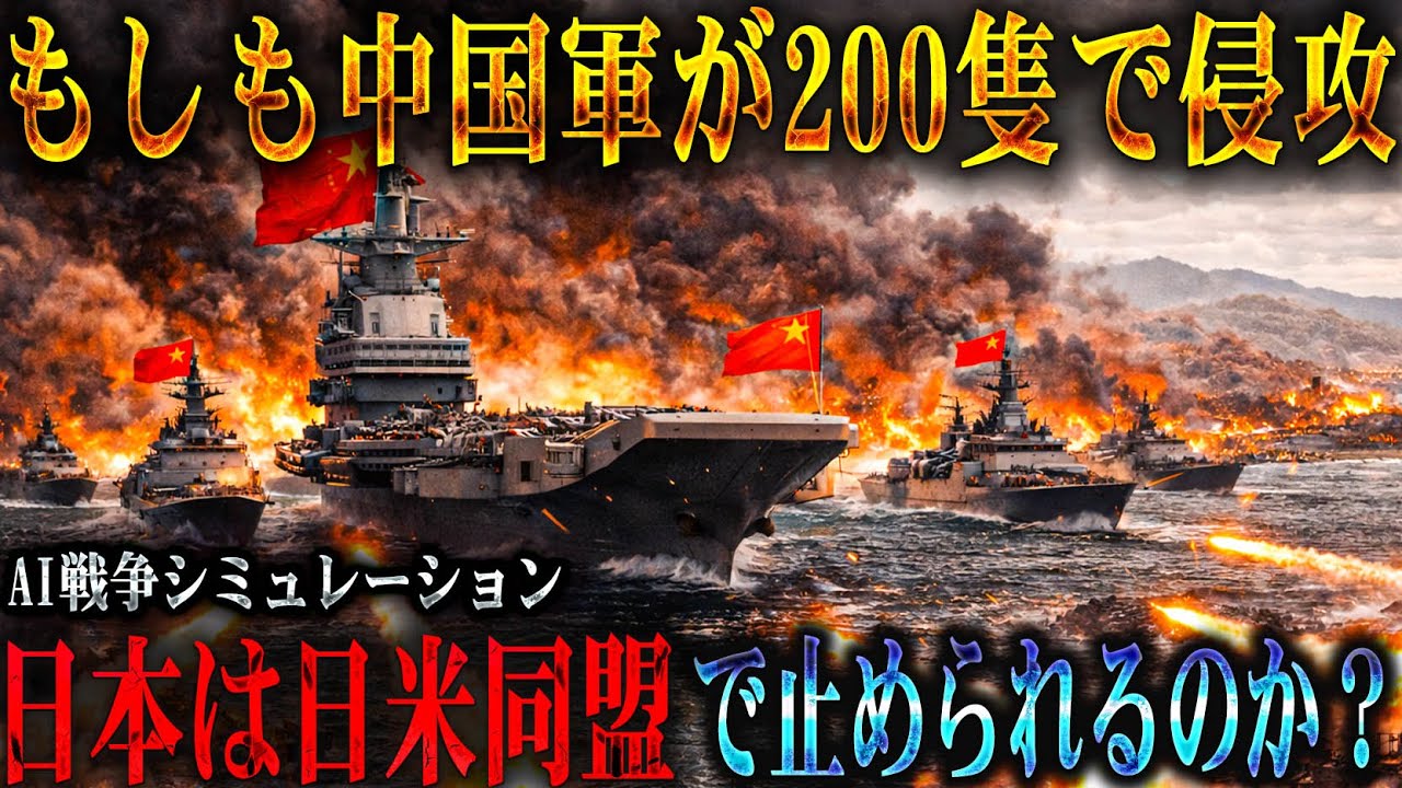 【72時間戦争】もしも中国艦隊が台湾を包囲し電撃侵攻を開始した時日米は圧倒的物量を前に防衛線を維持できるのか？【AIシミュレーション】