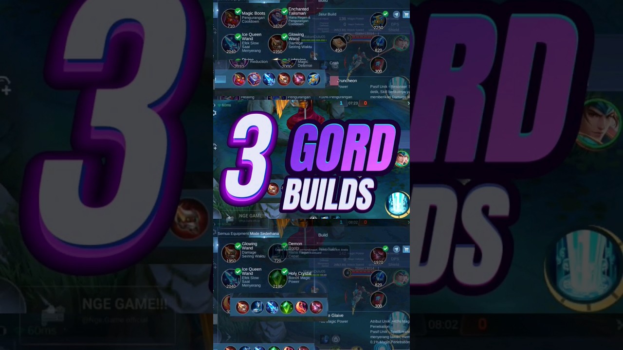 Perbandingan build gord #mlbb #gord #mlbbesports