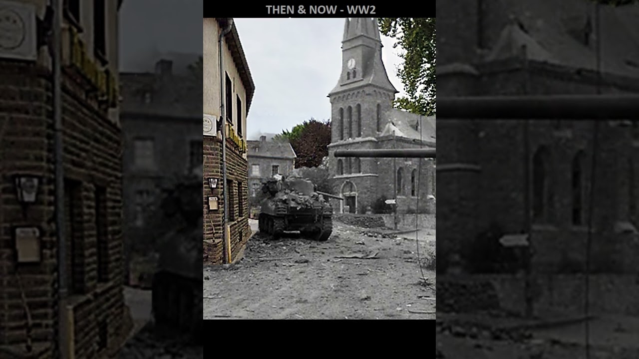 Sherman tanks of the 746th tankbattalion  in Schevenh&uuml;tte in 194 #then