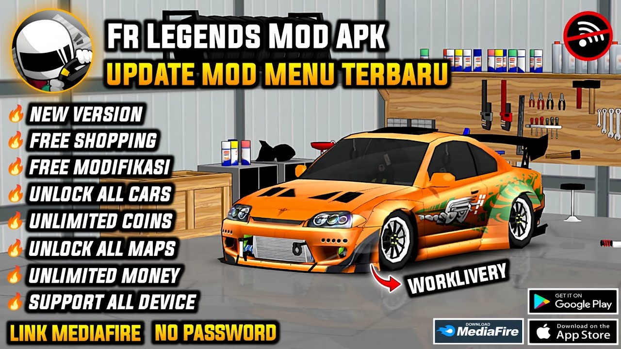 UPDATE !! FR Legends Mod Apk V0.4.7 | Terbaru 2026 - Unlimited Money & Unlock All Cars