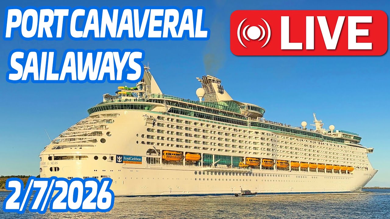 🔴 Live: 6 Cruise Ships Sailing Away From Port Canaveral! | 2.7.2026