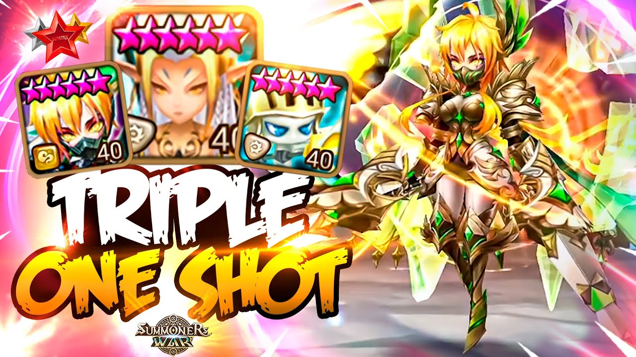 Guardian TRIPLE ONE SHOT COMBO (High DMG/Ignore DEF) in Summoners War