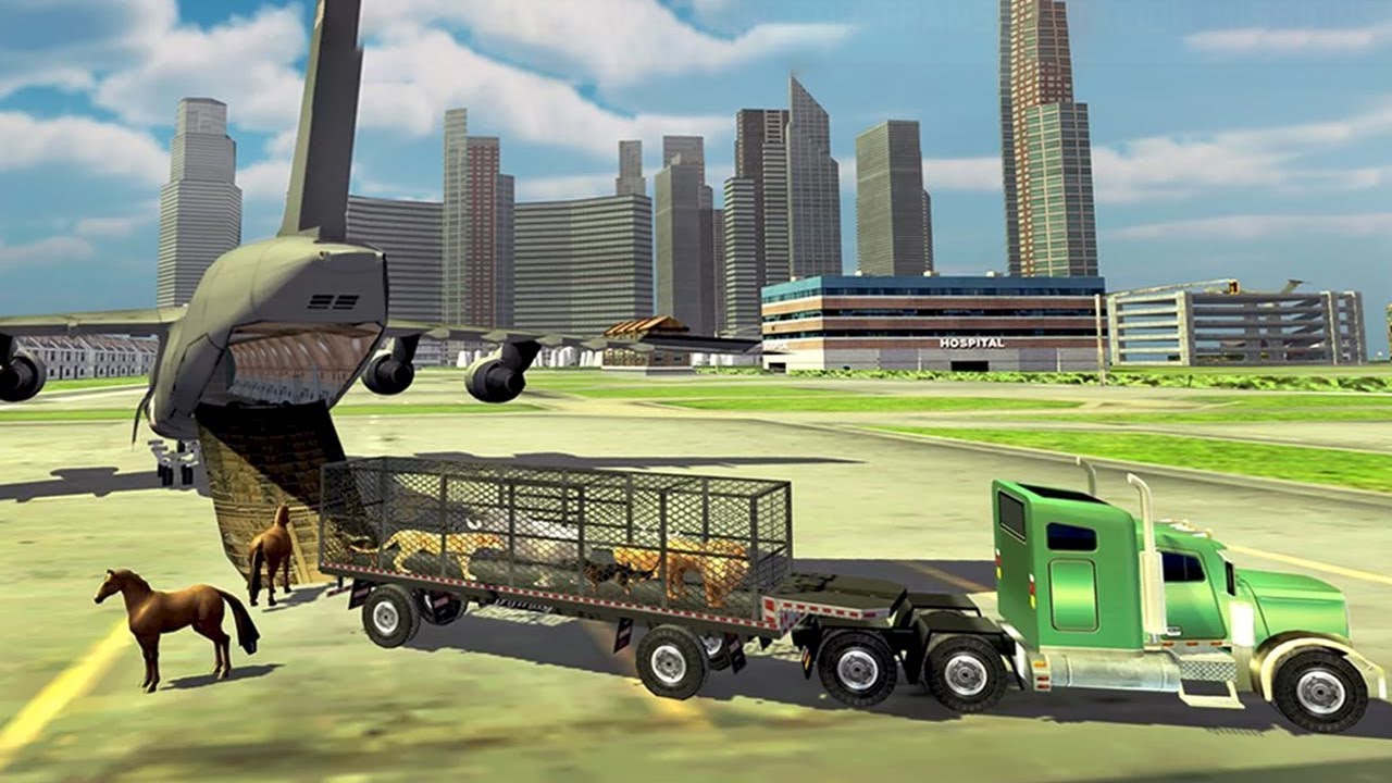 Zoo Animal Transport Truck 3D Airplane Transporter (by Kick Time Studios) Android Gameplay [HD]