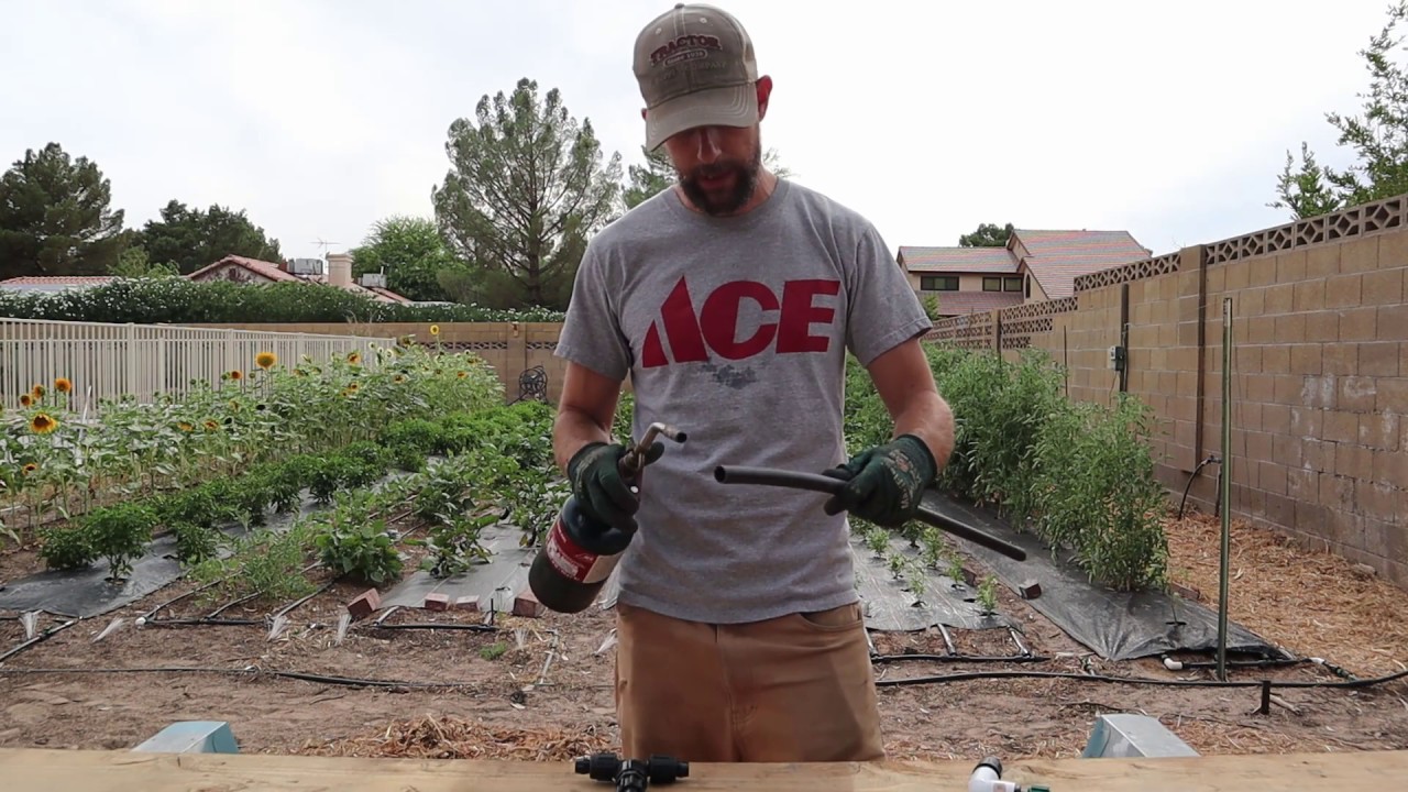 Easy way to close or cap ends of irrigation tubing