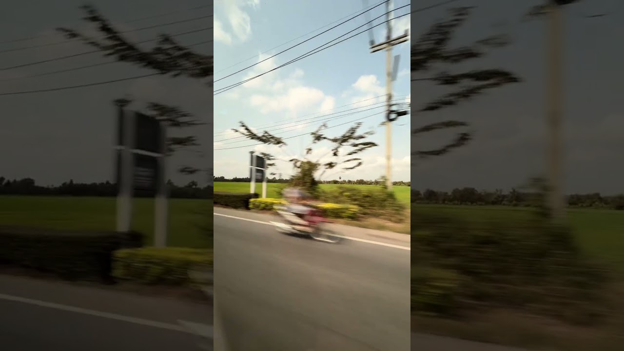 Driving in the Rural Village of Thailand | Country Road 