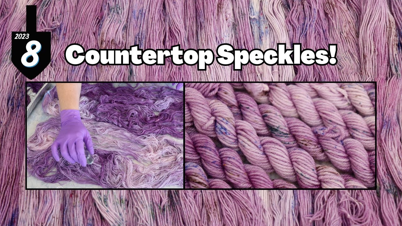 Dyeing Soft Speckles on Tonal Yarn with Acid Dyes (2023 Chanukah Night 8)