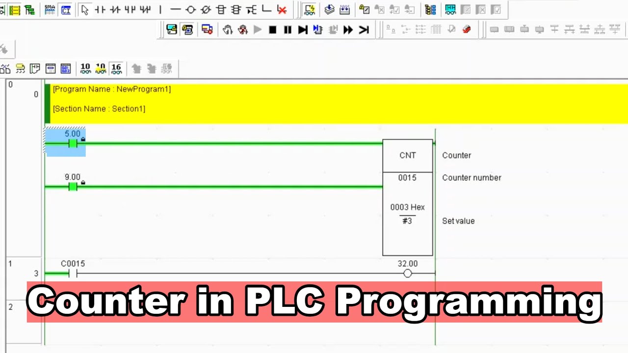 Counter in PLC Programming - CNT and CNTX Instructions in Omron PLC