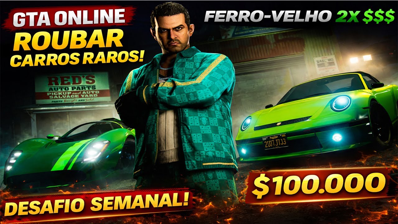 GTA Online: Roubar carros RAROS + Ferro-Velho 2x 💰 (Desafio Semanal) | Livestream #446