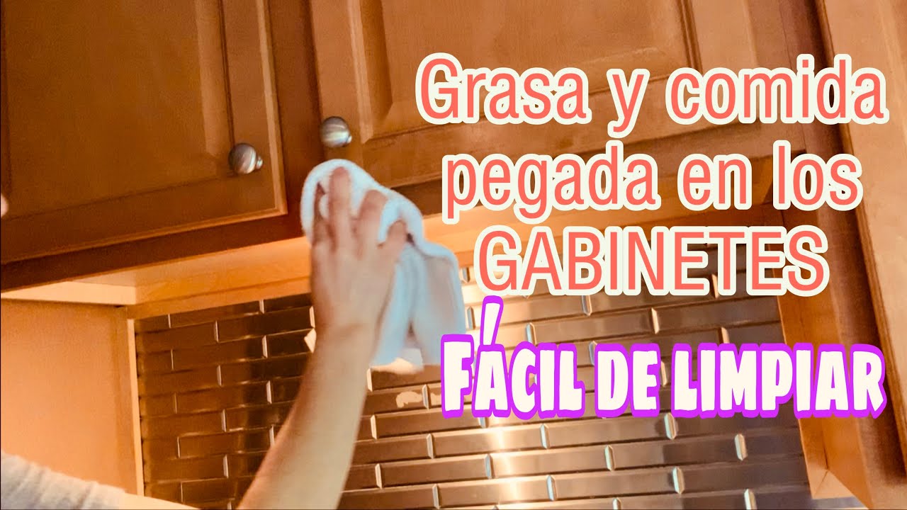 📌COMO LIMPIAR los GABINETES DE MADERA GRASOSOS DE LA COCINA- GABINETES CON GRASA Y MUY SUCIOS