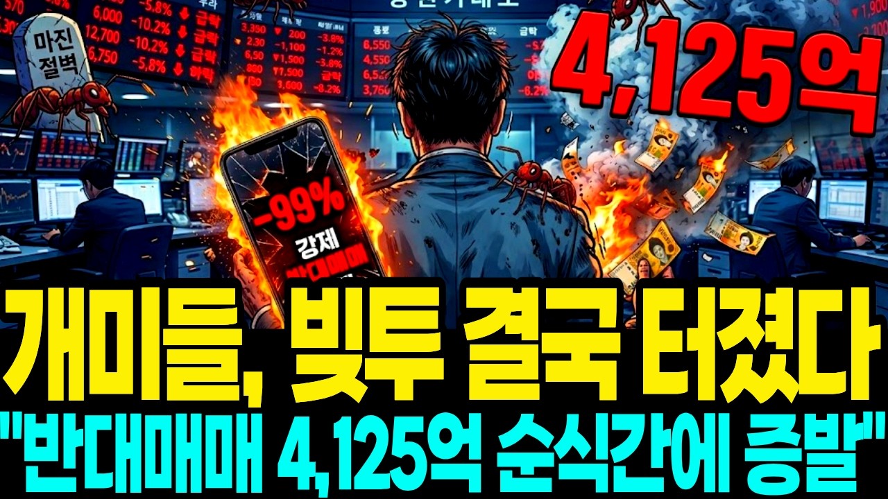 개미들, 빚투 결국 터졌다 &hellip; &ldquo;반대매매 4,125억 순식간에 증발&rdquo;